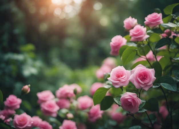 Un jardín de flores de jazmín