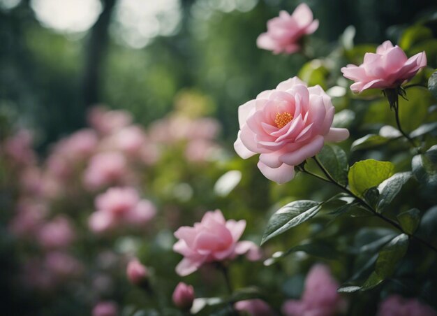 Un jardín de flores de jazmín