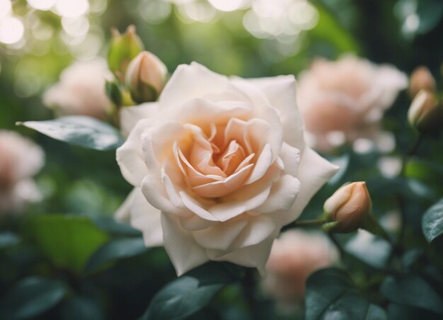 Un jardín de flores de jazmín