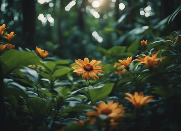 Un jardín de flores mixtas