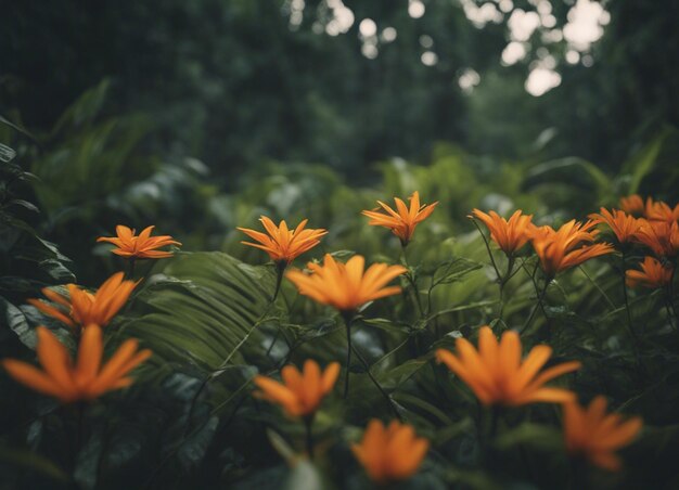 Un jardín de flores mixtas