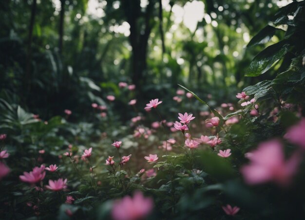 Foto un jardín de flores mixtas