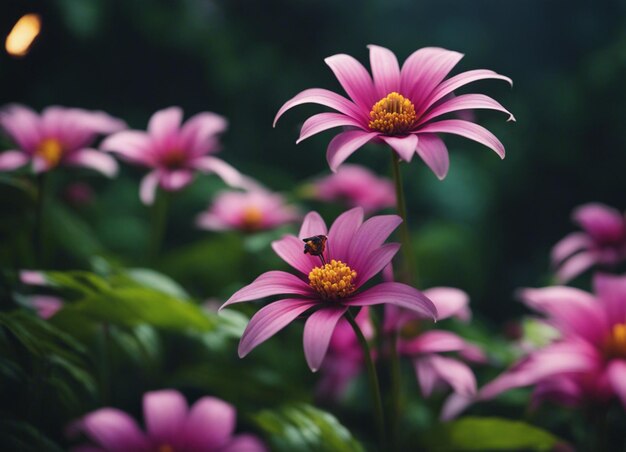 Un jardín de flores mixtas