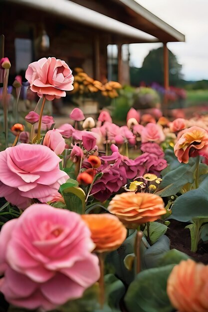 Jardín de la granja de flores