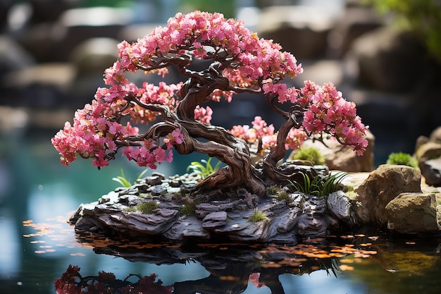 Foto jardín japonés sereno belleza tranquila