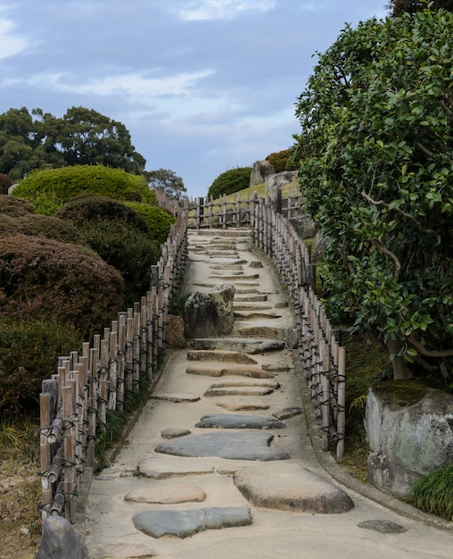 Jardín Korakuen en Okayama, Japón