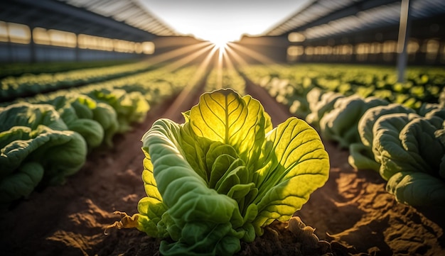 Jardín de lechuga para el cartel de ilustración de fondo del día mundial del medio ambiente