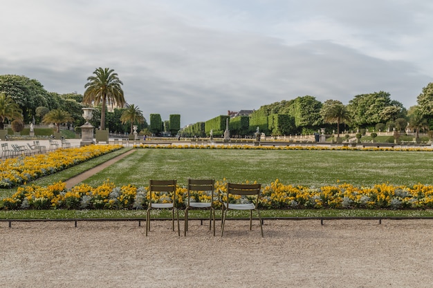 Jardín de Luxemburgo en la primavera