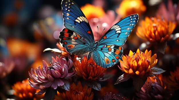 Foto el jardín místico de las mariposas