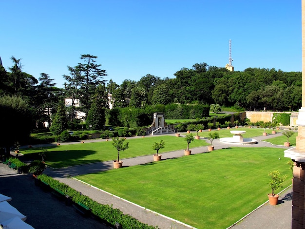 El jardín en el museo del Vaticano Roma Italia