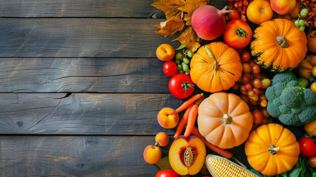 Jardín de la naturaleza: una deliciosa variedad de frutas y verduras frescas