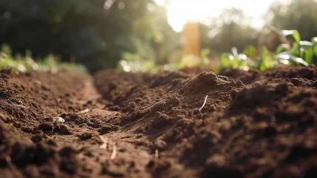 Foto jardín con plantación de hortalizas