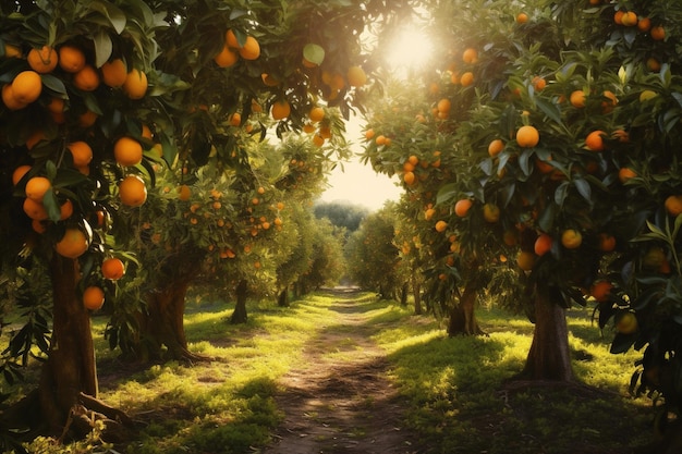 Jardín de plantas cultivo cielo orgánico naranja puesta de sol verde naturaleza campo agrícola