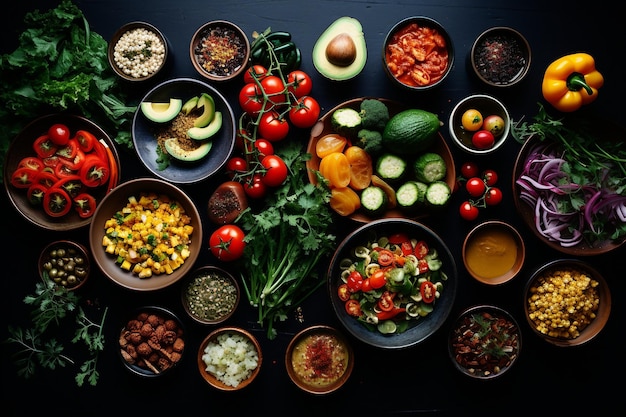 Jardín de Sabores Una mesa de fiesta vegetariana