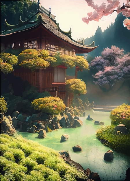 Un jardín de té japonés