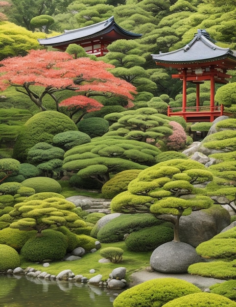 Un jardín de té japonés