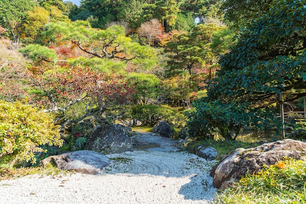 Jardín en el templo de plata Pavillion Ginkakuji en Kyoto.