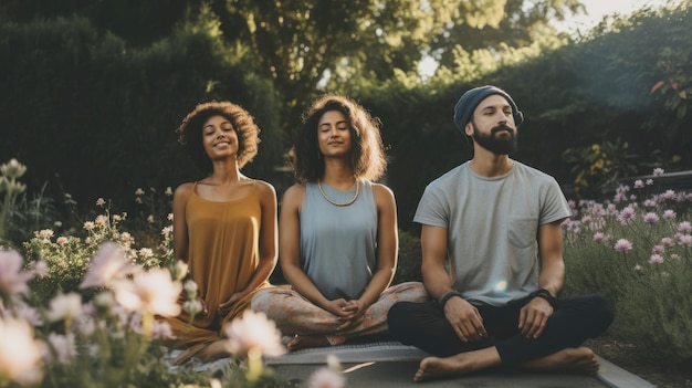 Foto jardín tranquilo un refugio para la meditación cultural