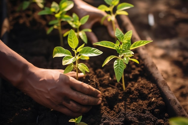 Jardinería comunitaria Plantación de árboles Inteligencia artificial generativa