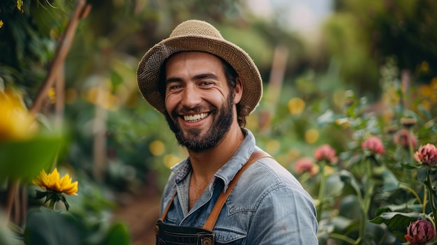 Jardinería con mono de jardinería