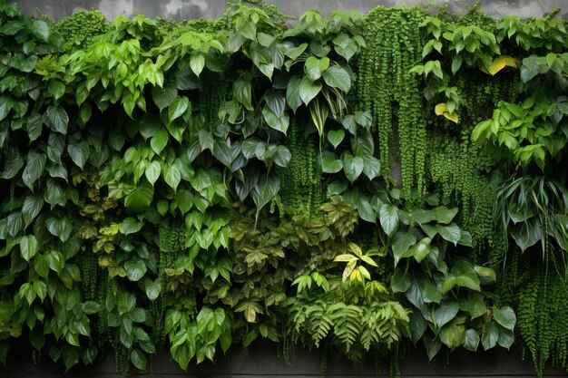 Jardines verticales verdes con flora y fauna en flor alimentados en cautivadoras paredes vivas