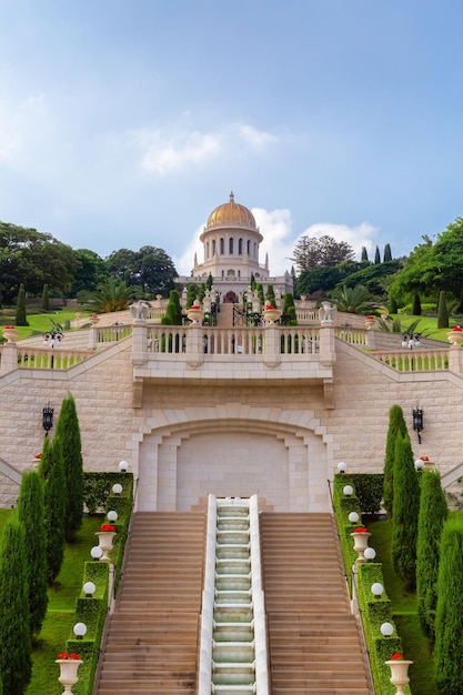 Jardins Bahai na atração turística de Haifa Israel