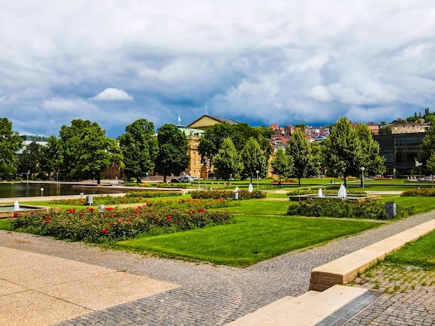 Jardins hdr em stuttgart alemanha