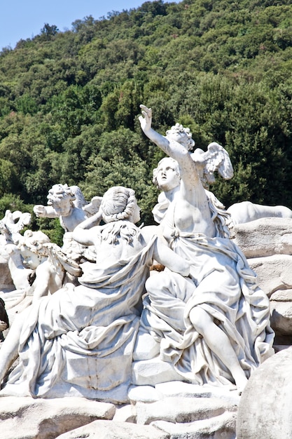 Jardins italianos famosos de reggia di caserta, itália.