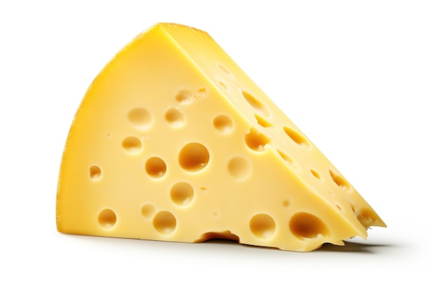 Jarlsberg-Käse isoliert auf weißem Hintergrund