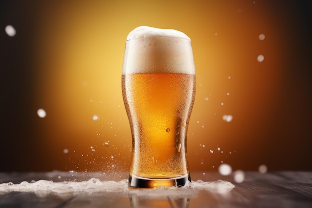 Jarra de cerveza con espuma Generar Ai