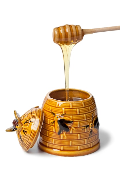 Jarra de miel de cerámica clásica