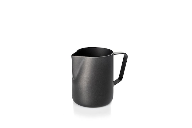 Jarro de leite preto para café