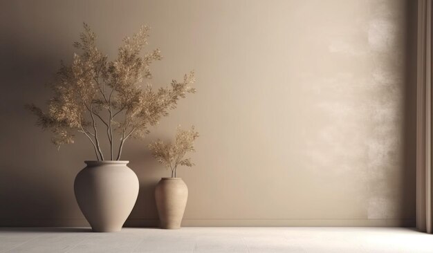 Un jarrón con flores está sobre una mesa.