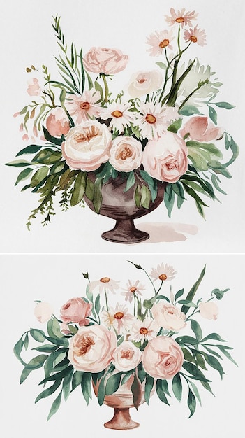 un jarrón de flores con un jarrón que dice "flores"