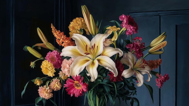 un jarrón con flores que dice "flores"