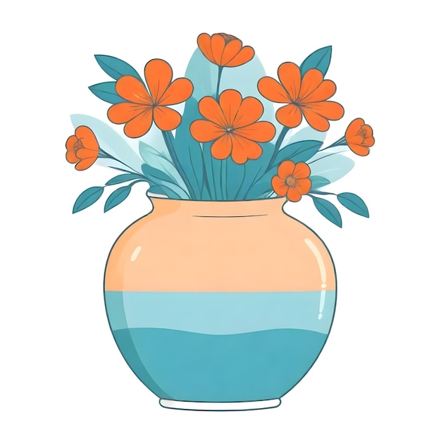 Foto un jarrón con flores que tiene la palabra flores en él