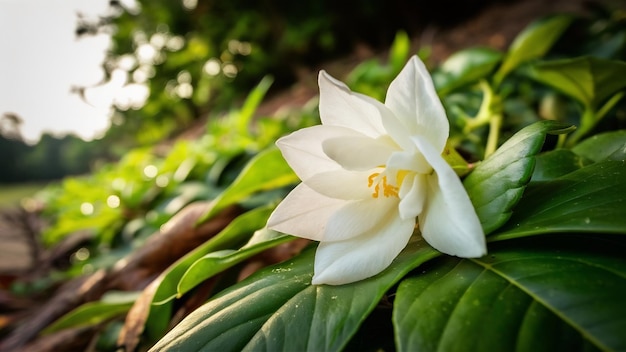 Jasminblume auf dem Grün