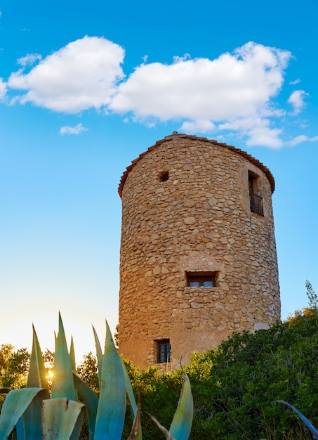 Foto javea xabia el molins al atardecer en alicante