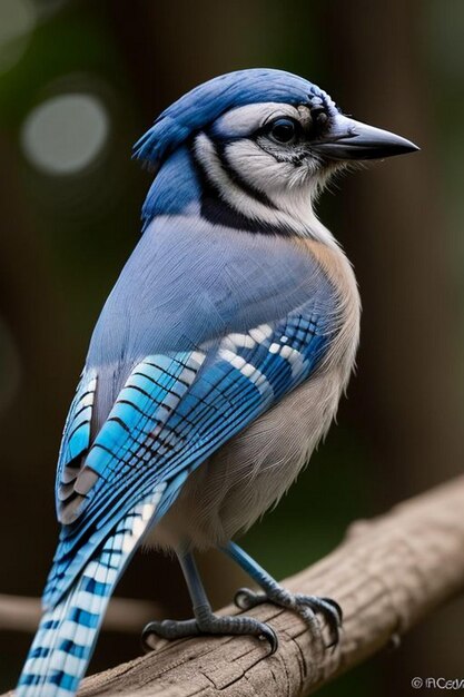 Foto una jay azul cyanocitta cristata en el parque provincial algonquin en canadá