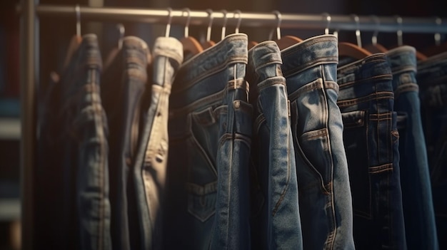 Jeans im Laden Generative Ai