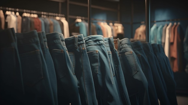 Jeans im Laden Generative Ai