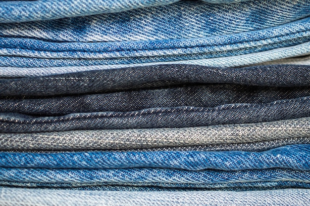 Jeans jeans azul pilha textura fundo close up