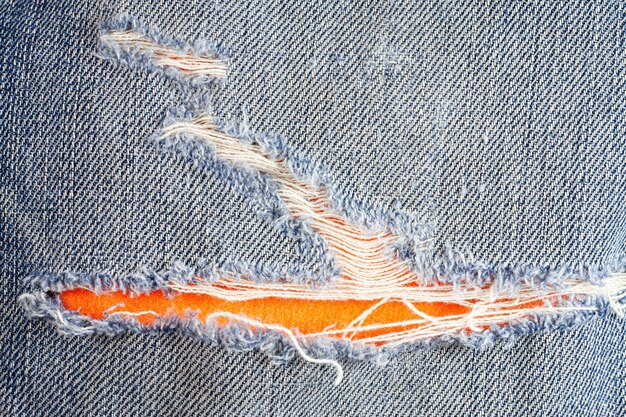 Jeans rasgados, textura Denim.