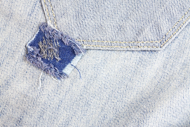 Jeans rasgados, textura de mezclilla.