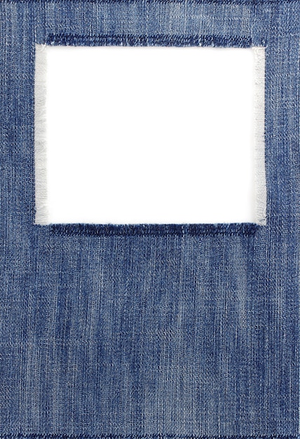 Jeans textura azul em branco