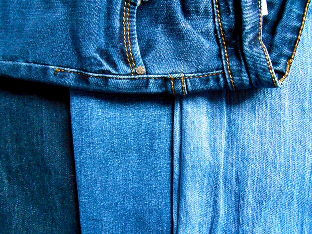 Jeans textura colores y lado de los pantalones