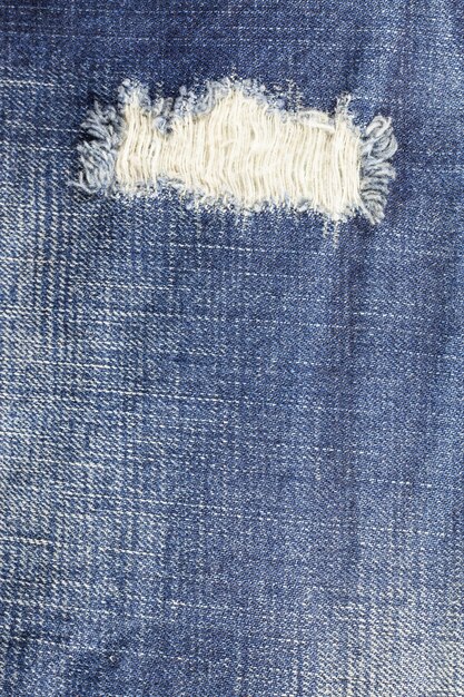 Jeans zerrissene Denim-Textur.