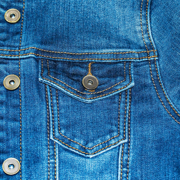 Jeansjackentasche mit Stichen Freizeitkleidung Jeansjacke