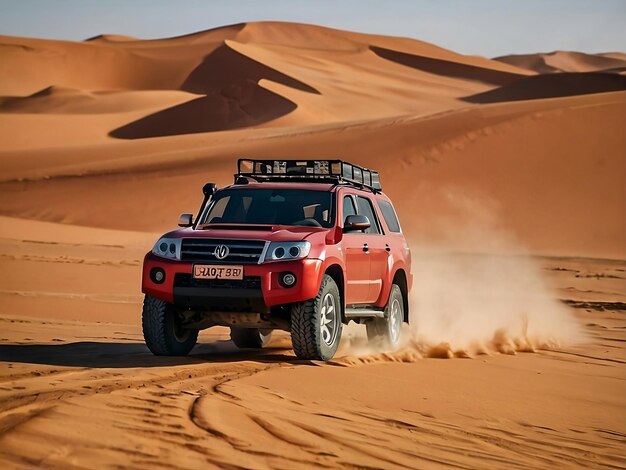 Foto jeep 4x4 offroad carro de aventura no deserto ai gerado