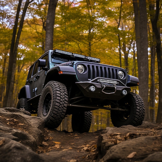 Foto el jeep negro.